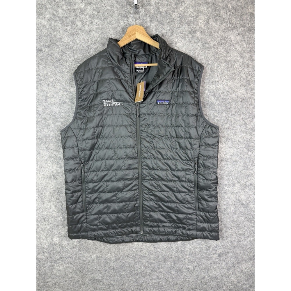 Patagonia Nano Puff Vest Men's 2XL Gray Full Zip Primaloft Quilted Insulated